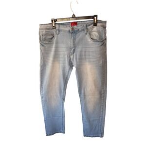 Truth Substance Common Sense Slim Straight Jeans 36x30 Light Wash Blue Stretch